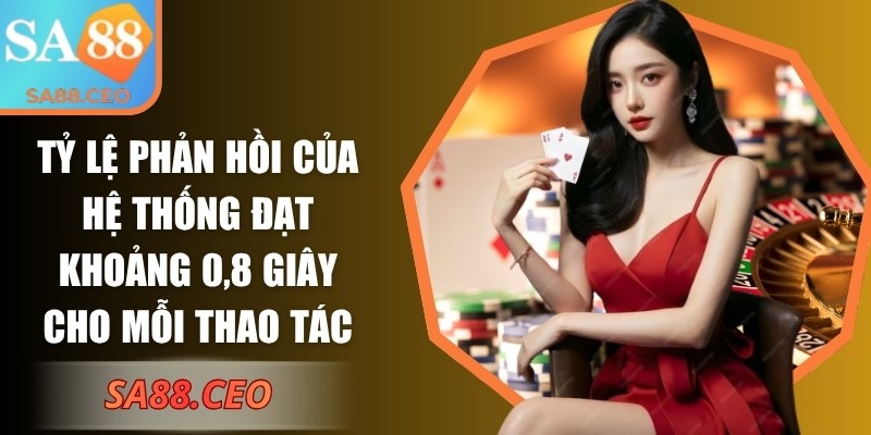 Trang chủ 25 Tỷ lệ phản hồi của hệ thống đạt khoảng 0,8 giây cho mỗi thao tác
