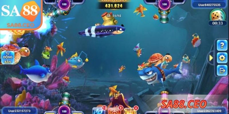 Vua Bắn Cá SA88 – Đại Dương Cho Người Săn Thưởng Đỉnh 2 Kho vũ khí và vật phẩm tối tân mang đến ưu thế